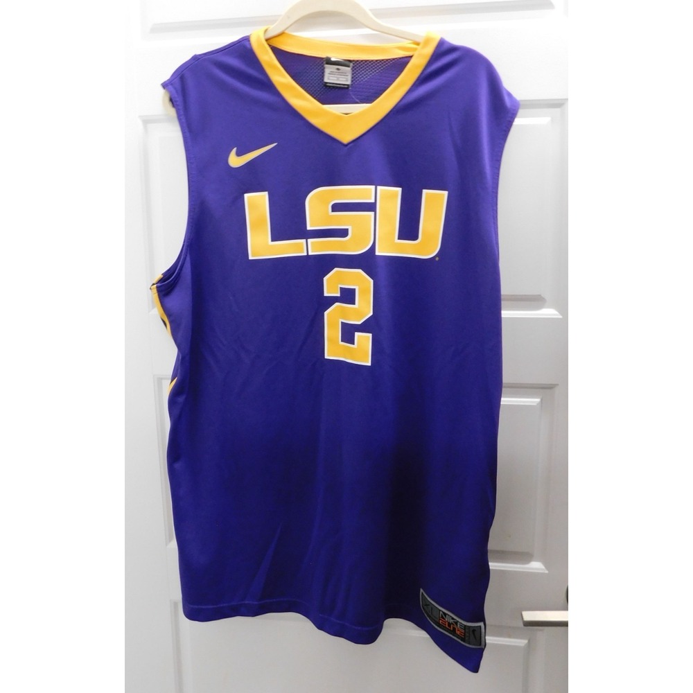 LSU Tigers Nike Road Replica Basketball Jersey #2 Purple Mens‎ XL